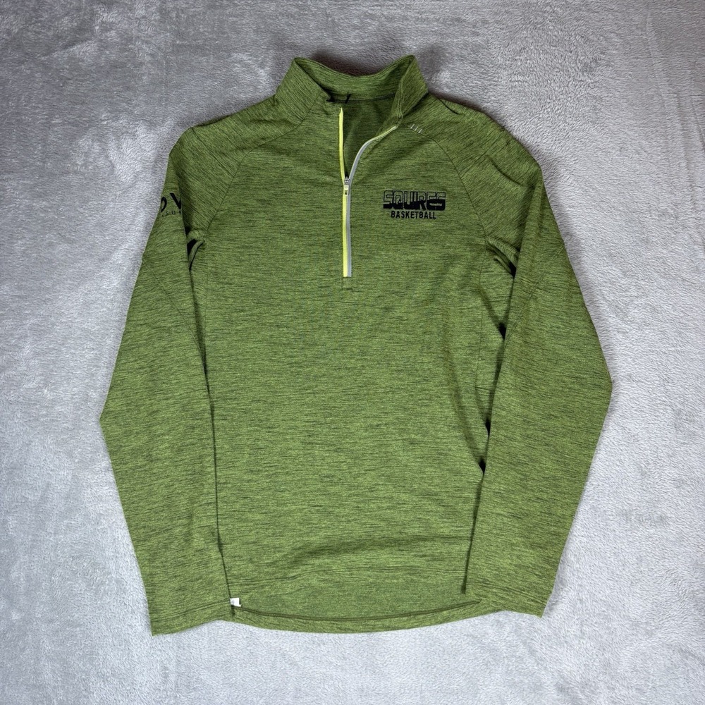 lululemon Soft Jersey 1/2 Zip Mens Medium‎ Heathered Green Pullover Embroidered